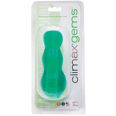 Flexible sleeve masturbator-Climax Gems Hand Job Stroker - Emerald