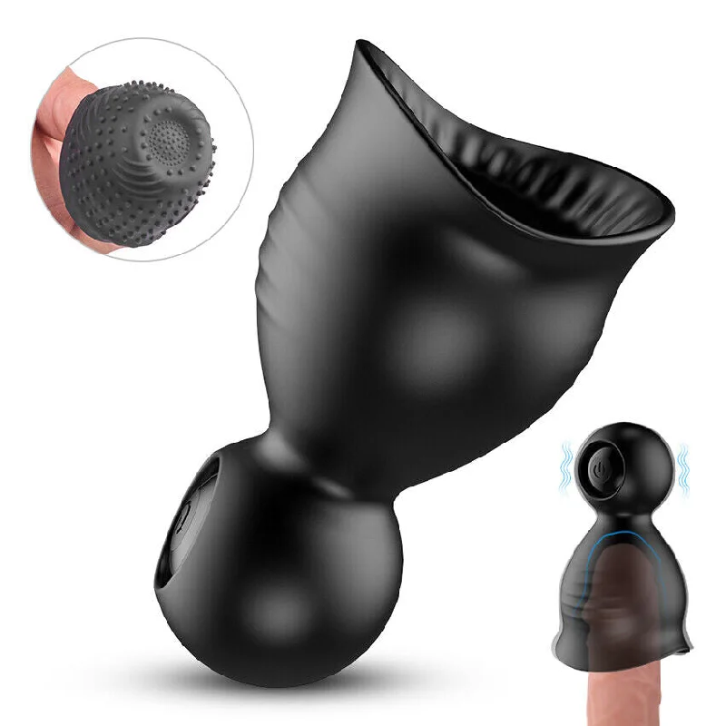 Rechargeable toy masturbator-9 Speeds Male Masturbator Cup & Glans Massager