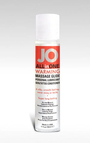 lubricant for transmission systems-Jo All in One Massage Glide  Warming - 1 Oz.