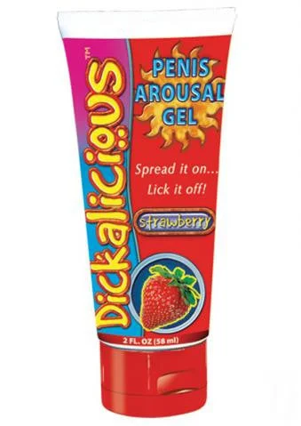 lubricant for shovels-Dickalicious Penis Arousal Gel Strawberry - 2 oz.