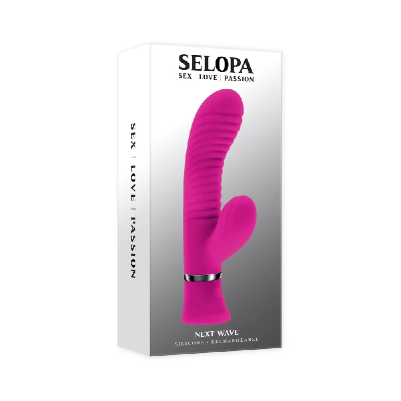 Best toy masturbator-Selopa Next Wave Rechargeable Vibrating Dual Stimulatore Vibrator Silicone Pink