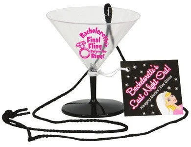 penis ring accessories-Final Fling Before The Ring Hanging Mini Martini Shot Glass