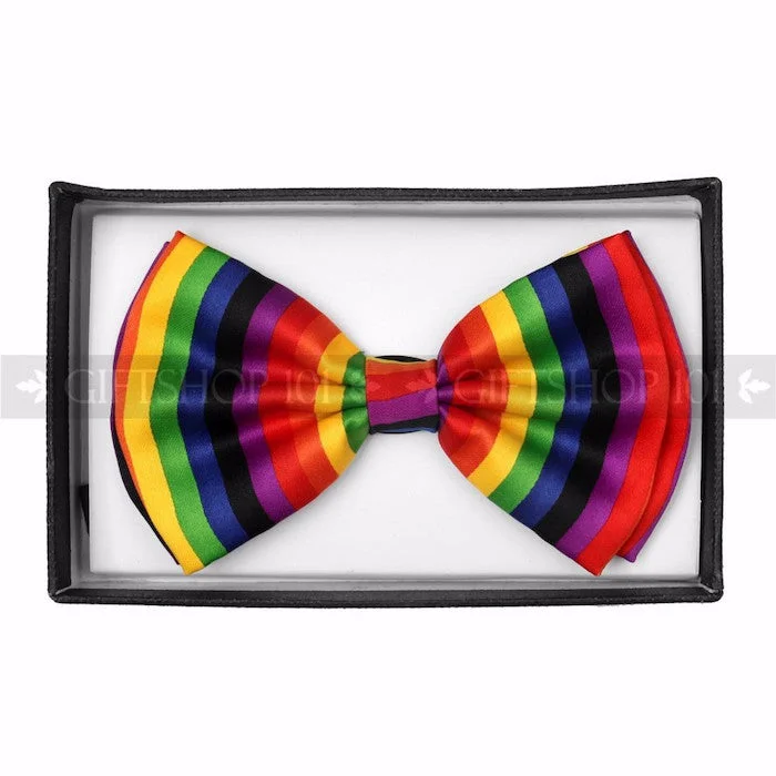 dildos accessories-Rainbow Bow Tie w/ ''Vertical'' Stripes