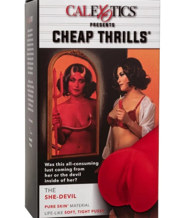 body massager accessories-Cheap Thrills ''The She-Devil'' Stroker -Red