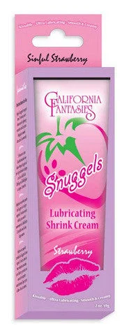 lubricant for wheelbarrows-Snuggles Flavored Lubricating  Shrink Cream - Sinful  Strawberry -  2 Oz.