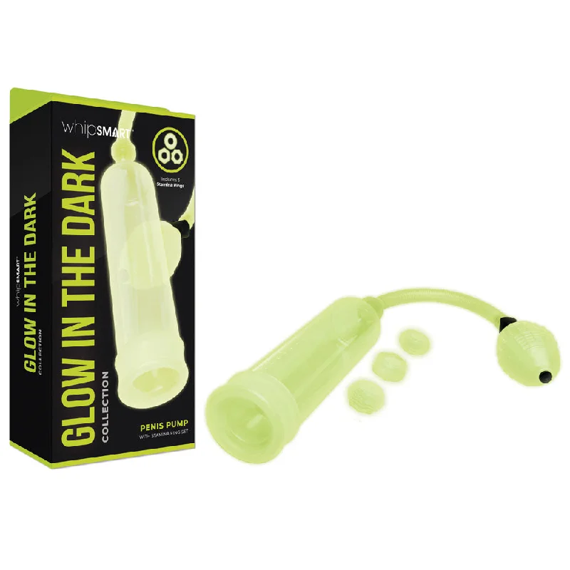 Dual male masturbator-WhipSmart Glow In The Dark Penis Pump